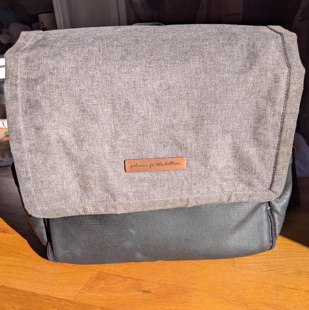Petunia Pickle Bottom Boxy Backpack Diaper Bag in Graphite/Black Diaper Bag
